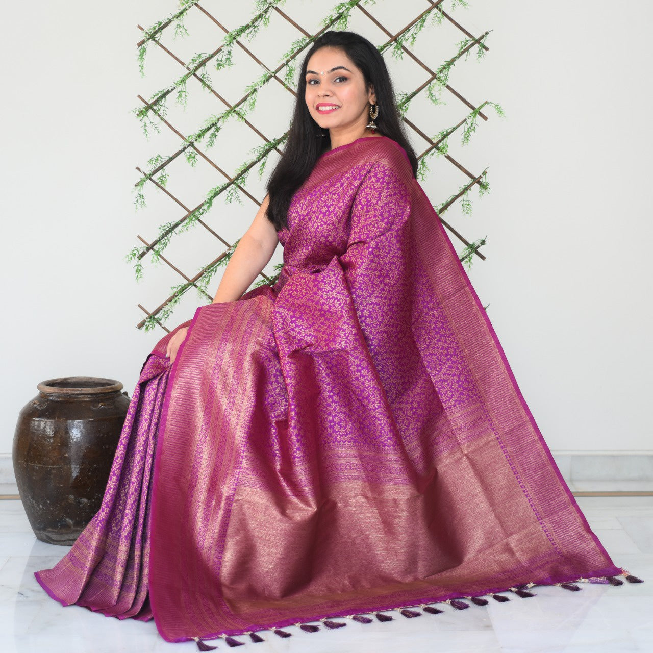 Natural Bamboo Breathable Silk Saree