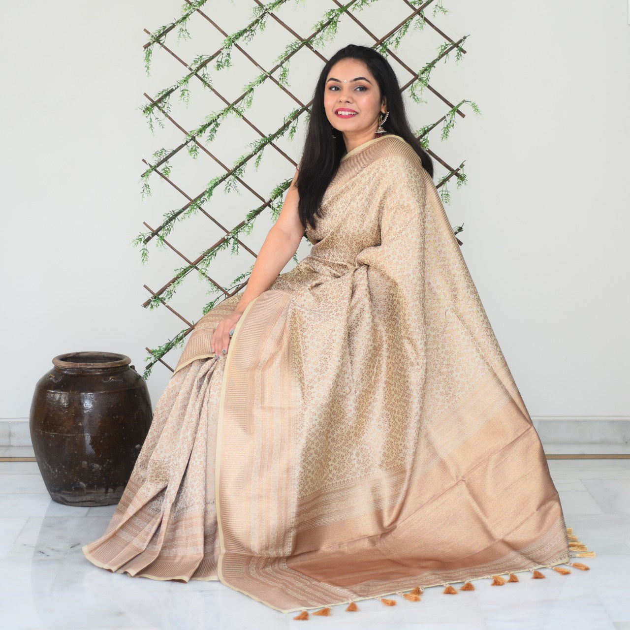 Natural Bamboo Breathable Silk Saree